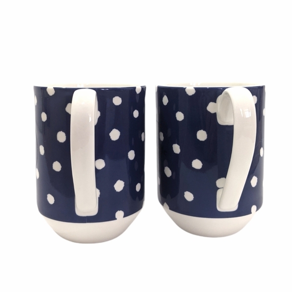 Kate Spade Lenox Blue Primrose Cobalt Drive Dot Print Mug - Picture 5 of 6
